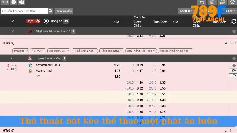 Thủ thuật bắt kèo thể thao một phát ăn luôn